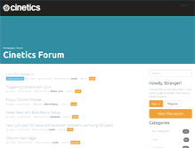 Tablet Screenshot of forum.cinetics.com